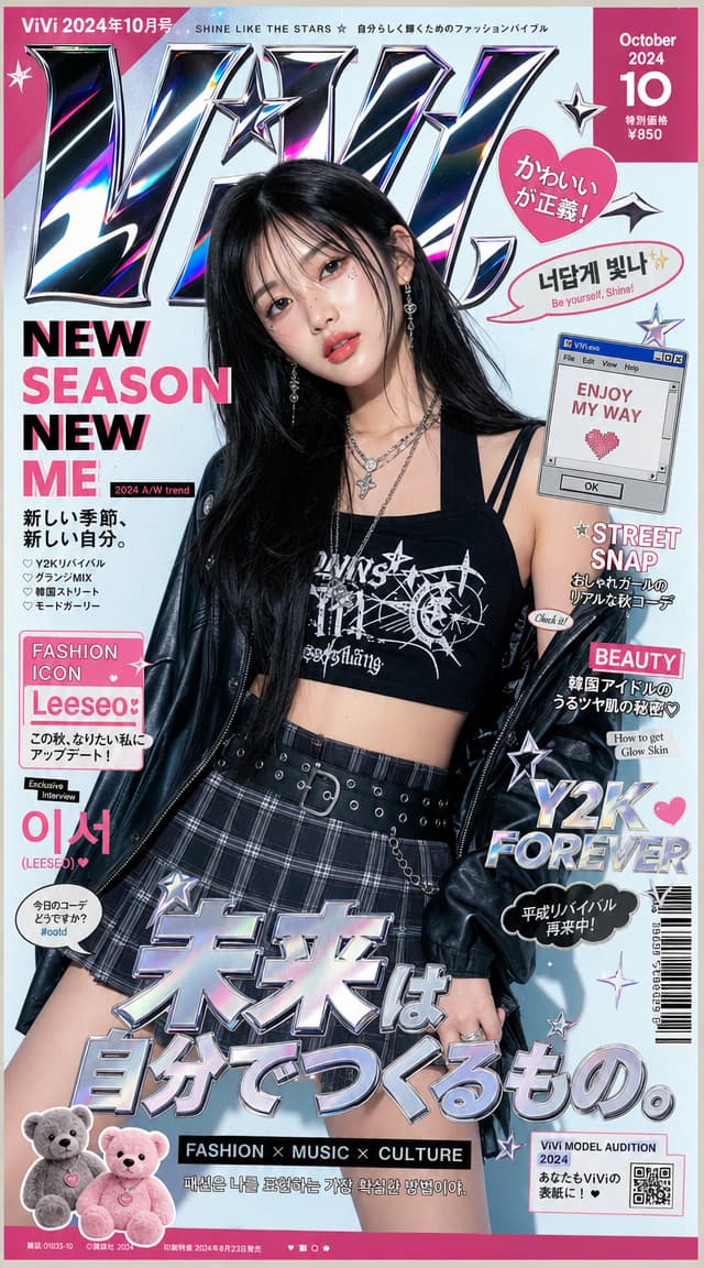 High-Fashion K-Pop Art Editorial Poster
