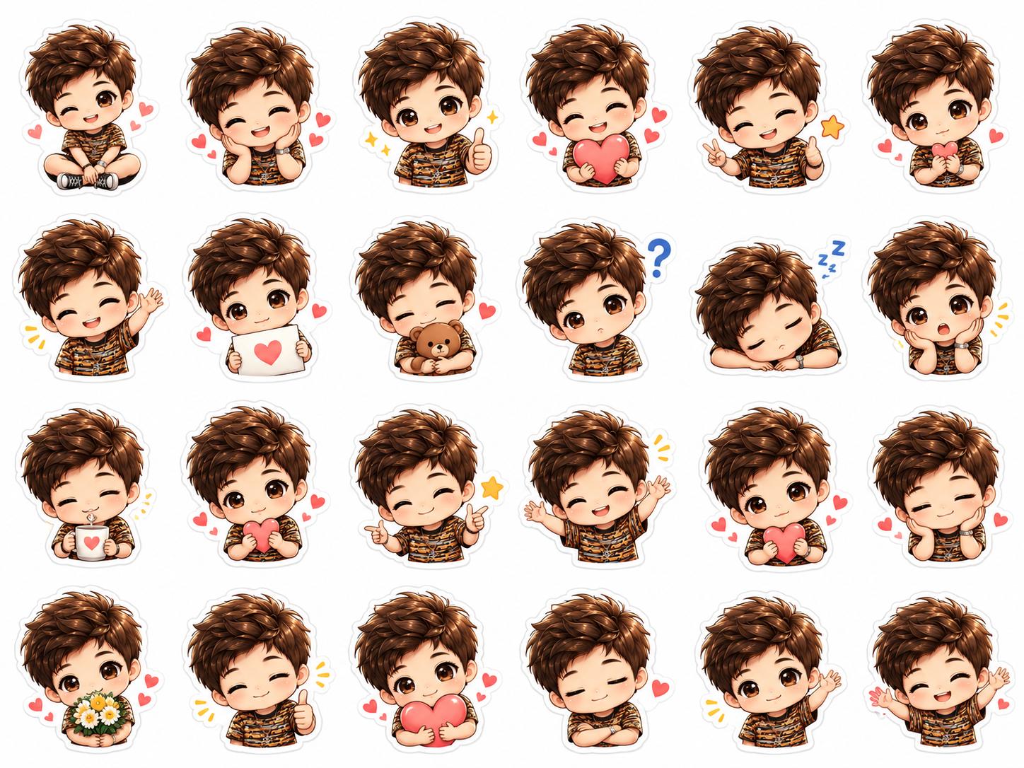 Collection of 24 WhatsApp Stickers