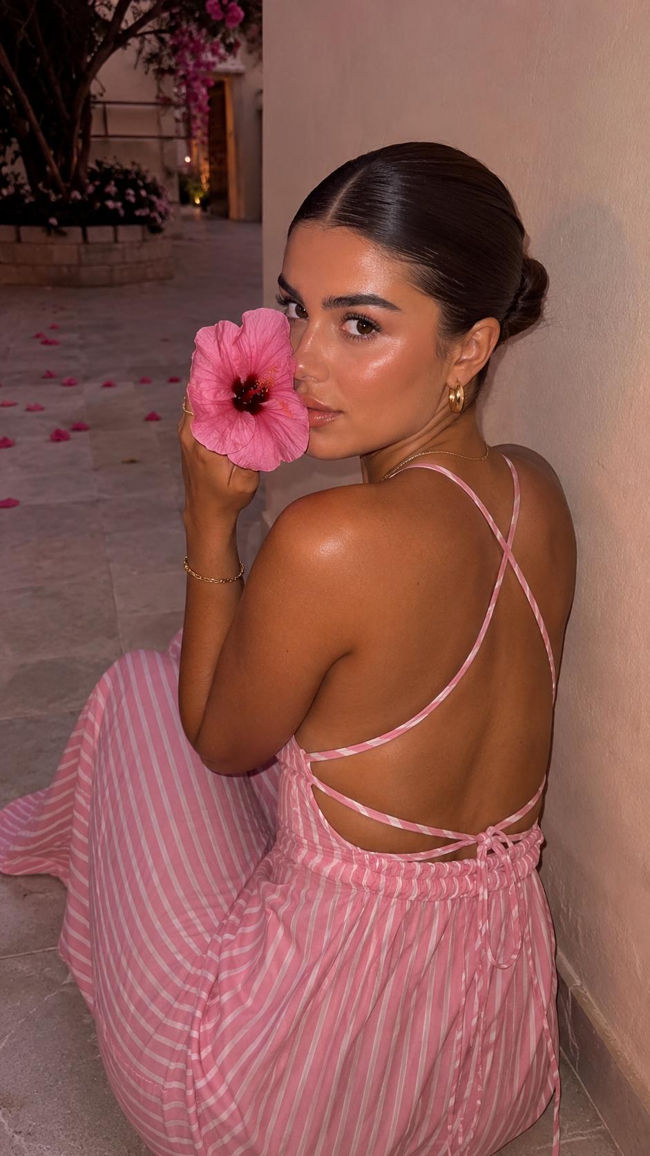 Photorealistic Summer Pink Beauty Portrait