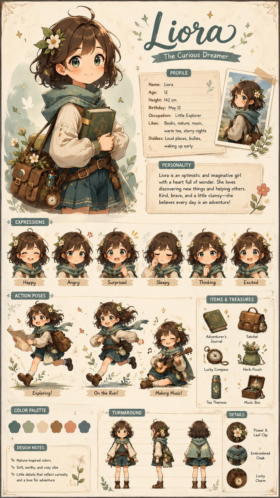 Detailed Character Profile Poster