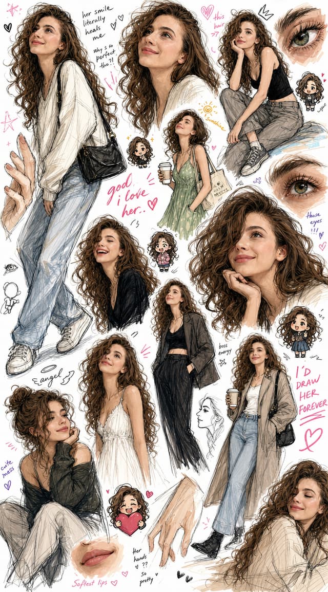 Obsessed Fan Artist Sketchbook Page