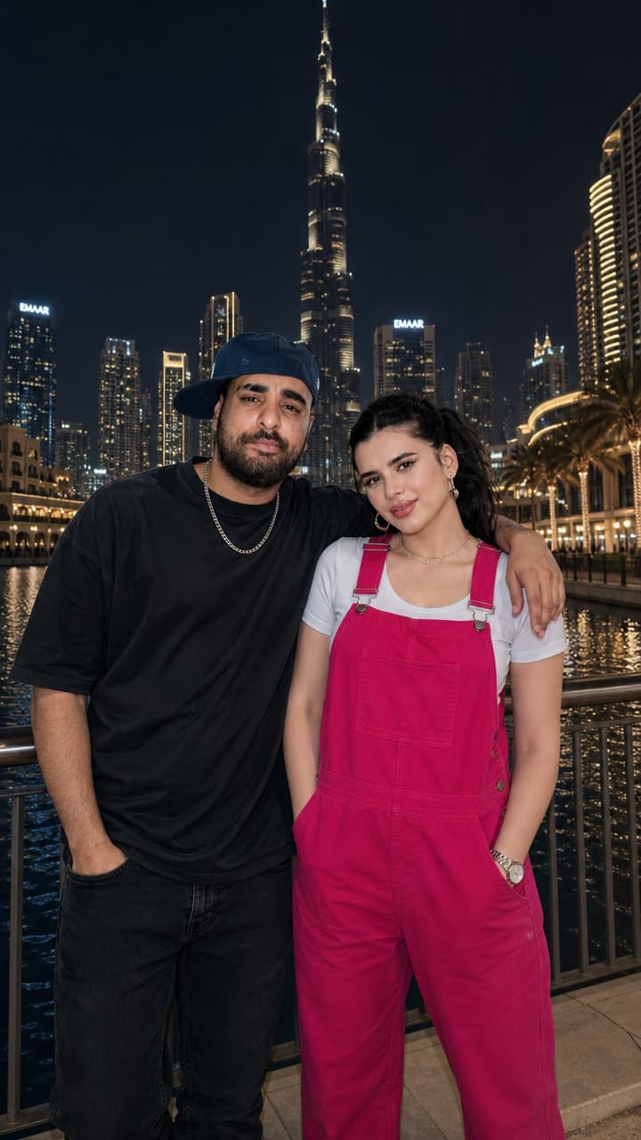 Cool Couple in Dubai, Hand on Shoulder